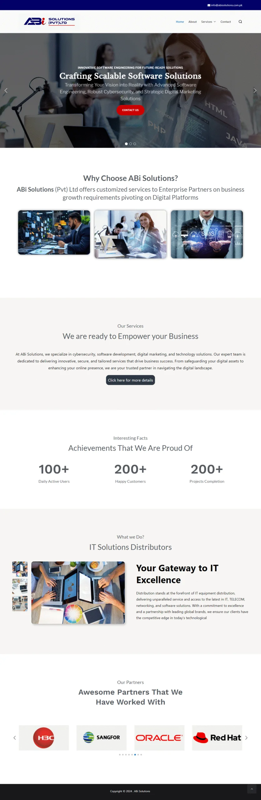 ABi Solutions website designed and developed by RevRise